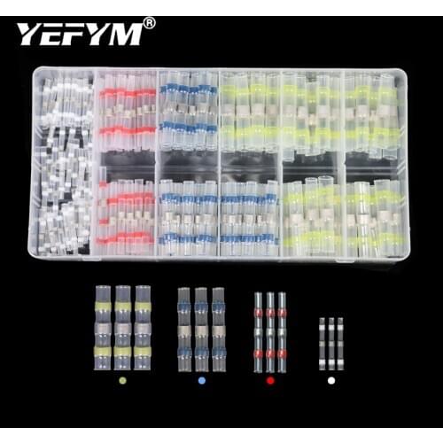 50/100/160/200pcs Heat Shrink Connect Terminals Waterproof Solder Sleeve Tube Electrical Wire Insulated Butt Connectors Kit