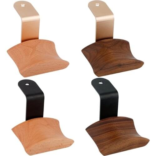 Universal Headphone Stand Holder Z-shape Wall-mounted Wood Headset Hanger Hook D08A