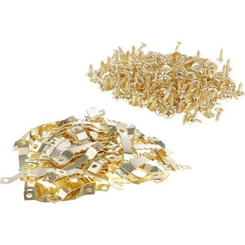 100 39mm Saw Tooth Picture Photo Oil Painting Mirror Frame Hook Hanger+Nails