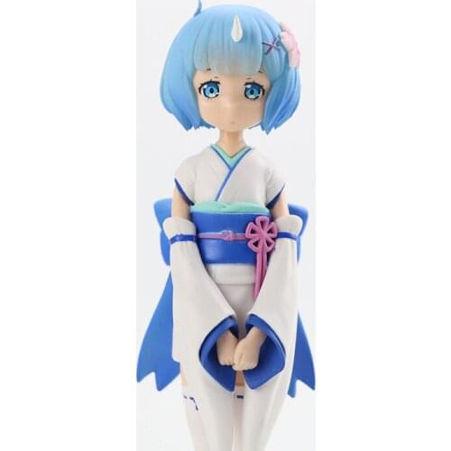 17cm Kawaii Re:Life In A Different World From Zero Japan Anime Figure PVC Toy Pajamas Kimono Sexy Rem Doll Room Decor Boys Gifts