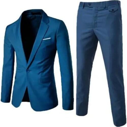 2 Sets Of Mens Suit Jacket Suitable For Wedding Slim Business Office Groom Party Jacket Clothing Mens Suit Pants Clothing 2021