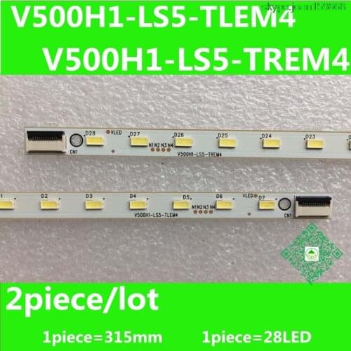 2piece/lot for V500HJ1-LE1 V500H1-LS5-TREM4 TLEM4 LCD TV backlight Bar 1piece=28LED 315MM