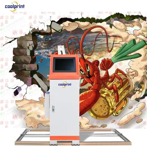 High Definition 3D Automatic Vertical Printer/Wall Inkjet Printer Direct to Wall Printing Machine