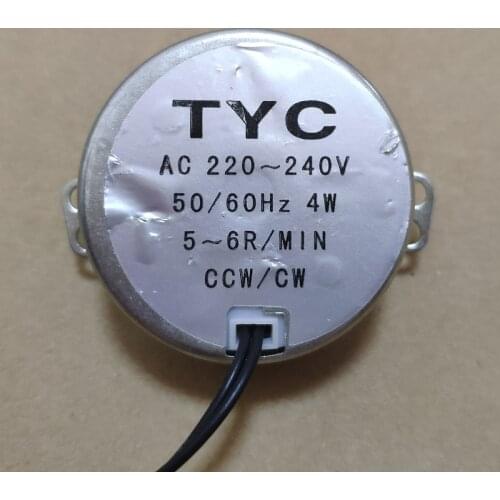 50mm 4W gear motor TYC-50 micro AC motor 5-6RPM 220V permanet synchronous motor,shaft diameter 7mm