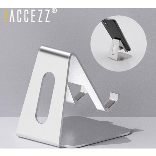 !ACCEZZ Desktop Stand Holder Tablet Aluminum Phone Support For iPhone 11 Max Pro 8 XS XR For Samsung S20 Huawei P40 Desk Bracket