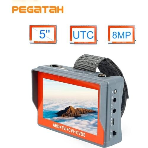 5 inch CCTV Tester 8MP 5MP 4MP 1080P Analog CVBS AHD TVI CVI CCTV Camera tester Monitor Security camerat tester