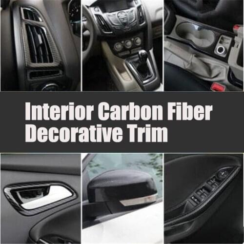 Car Styling Accessories Interior Carbon Fiber Decorative Trim Sticker trim case For Ford Focus 3 mk3 Sedan Hatchback 2012-2014