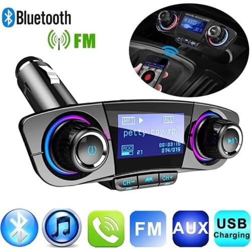 Wireless In-Car Bluetooth Handsfree FM Transmitter MP3 Radio Adapter Car Kit With 2.1A Dual USB Car FM Transmittor Phone Charger