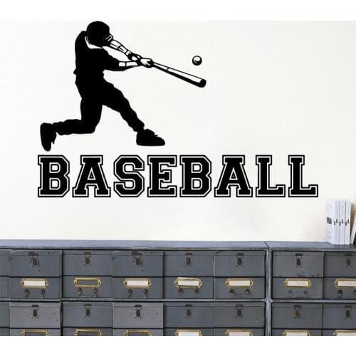 Baseball Sportswomen Player Wall Vinyl Decals Baseball Club Decor Athletic Girls Silhouette Wall Sticker Removable Mural AZ982