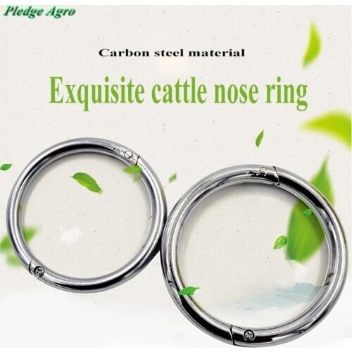 One Piece Nose Ring Cattle Bovine Restraint Squeezer Cow Nose Clip Pasture Ranch Equipment Farming Equipment Veterinary Tools
