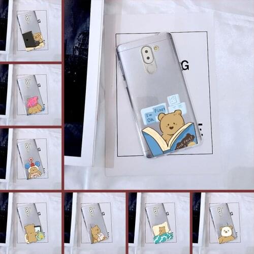 For Huawei Honor 6 5A 4X 5X 6X Case Silicone Soft Cute Bear Cartoon Back Cover For Huawei Honor 4C 5C 6A 6C Pro Phone Case