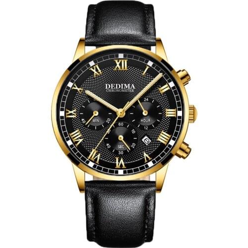 Мужские часы с кожаным ремешком DEDIMA China At AliExpress