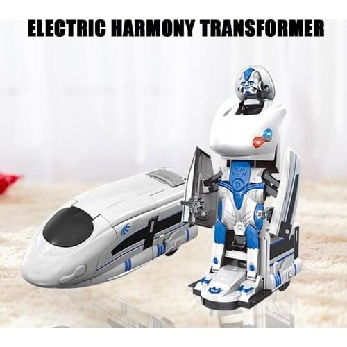 Kids Pretend Play Toys Electronic Deformation Train Robot Models Action Figure Transformation Car Toys for Kids