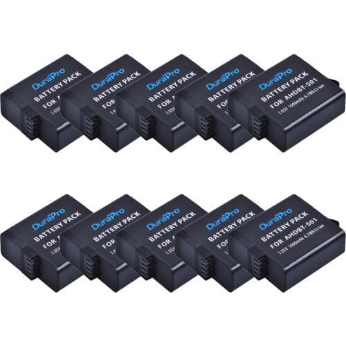 DuraPro 10pcs/lot 1600mAh AHDBT-501 AHDBT 501 Rechargeable Li-ion Battery for Gopro Hero 5/ 6 Go pro 5 6 AHDBT 501 Camera