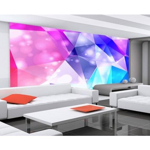 Custom geometric wallpaper, fashion and colorful 3D diamondsused in the living room KTV bedroom wall fabric papel DE parede