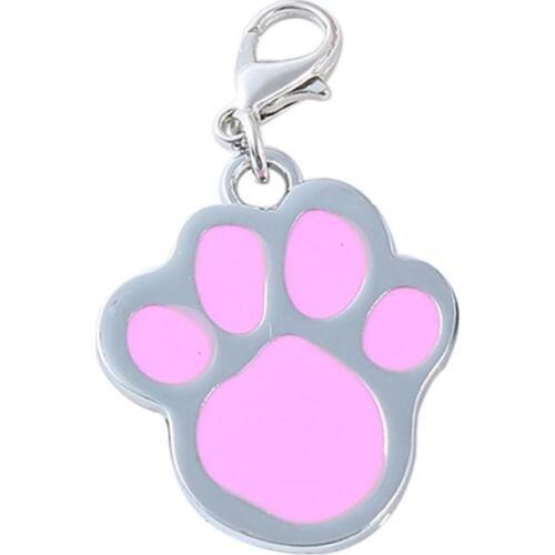 Paw Dog Puppy Cat Anti-Lost ID Name Tags Collar Pendant Charm Pet Accessories