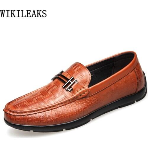 Leather Casual Shoes Mens Loafers Slip on Shoes Men Luxury Designer Shoes Men High Quality Los Zapatos De Los Hombres Chaussures