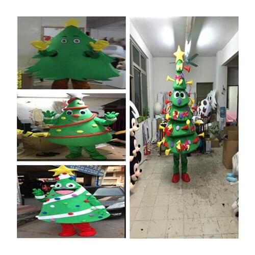 Christmas tree Mascot Costume Cartoon Character Fancy Dress Suit Cartoon Mascot Chase costume