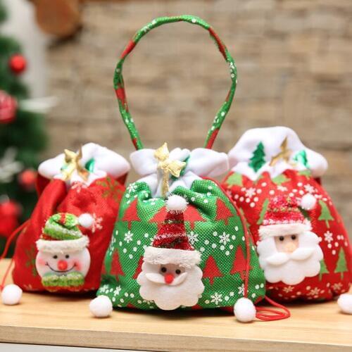 CUTE 2019 NEW Fun Exquisite Christmas Decorations For Home Christma Candy Bag New Year Present Packet Santa Claus Gift Bags