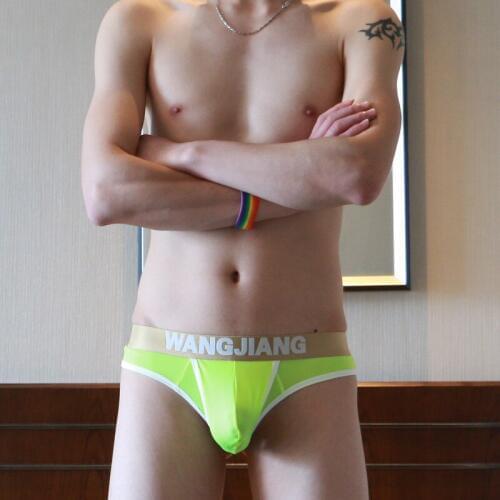 New WJ sexy mens Thongs underwear comfortable breathable Sexy low waist ice silk thongs 6 colors S M L