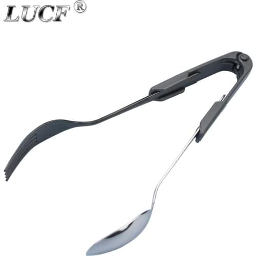 New Creative DIY Cutlery Tongs Combiner Plastic Serving Tong BBQ Utensils Kitchen Gadget Dinnerware Food Clips For Home Camping