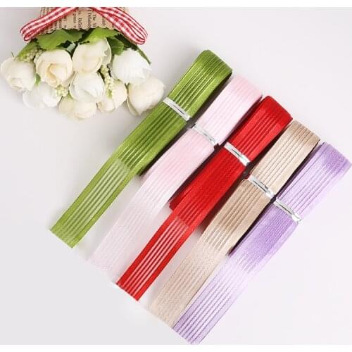 New Arrival 5yard/lot 18mm Simple Poly Silk Satin Ribbon Sewing Wedding Party Wrapping Decoration Clothing Accessories