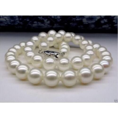 New JAPANESE AKOYA PEARL NECKLACE 9-10mm White 18inch AAAAA
