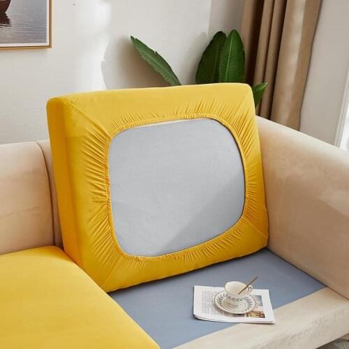 Plain Color Stretch Sofa Seat Cushion Cover Sofa Covers for Living Room Elastic Seat Furniture Protector fundas para sillones