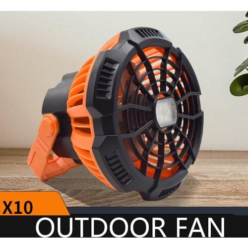 5200mAh USB Rechargeable Camping Fan with LED Lantern Timing Remote Control 3 Speed Hanging Ceiling Fan for Bedroom Home J6PE