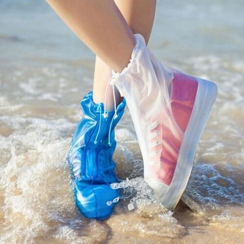 Clear Waterproof Non Slip Covers Boots Protector Reusable PVC Rain Protection Bags Shoe Sole Overshoe Shoes Cover