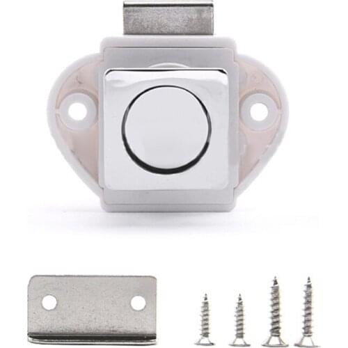 G5AD 20mm Latch Knob Cupboard Push Locks Household Furniture Hardware Locks Metal Latch Button Locks for Drawer Door