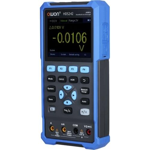 Handheld Oscilloscope Multimeter 2CH 40MHz Bandwidth 20000 Counts 2-in-1 Digital Scope Meter with 3.5-inch LCD Color Screen