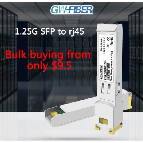 1.25G SFP-T,1000BASE-T Copper Transceptor,SFP to RJ45,for Cisco GLC-T/SFP-GE-T,Meraki MA-SFP-1GB-TX,Ubiquiti UF-RJ45-1G,D-Link