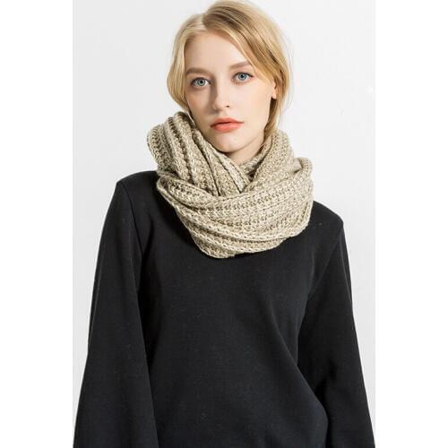 Mingjiebihuo Korean version of the wool scarf twisted white Litchi lines scarf Korean autumn and winter wool scarf thick girls