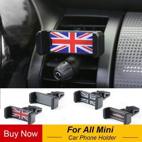 Universal Union Jack Car Phone Holder Air Vent Outlet Mount Cell Phone Holders Bracket For Mini Cooper One JCW S F60 Car-Styling