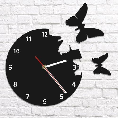 1Piece Creative Modern Wall Clock Flying Butterflies Flying Away Timepieces Contemporary Wall Clock Modern Wall Decoration