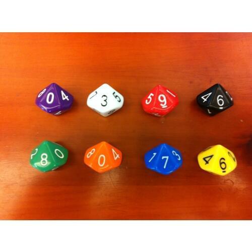 10 (0-9) practice polyhedral dice DND game /TRPG game / children nine nine multiplication addition and subtraction