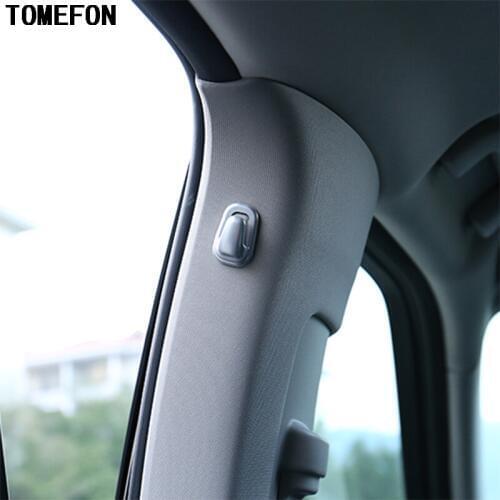 Car Accessory 2pcs FOR HONDA URV UR-V 2017 ABS Chrome B Pillar Hook Cover Trim 3D Stickers Decoration