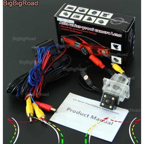 BigBigRoad For Mercedes Benz C Class W204 2007--2014 / GLK Class 200 260 300 Car Intelligent Dynamic Track Rear View Camera