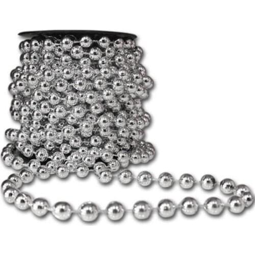 Chain Beads Ornament Silver christmas decorations рождественские украшения