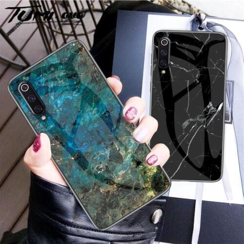 Marble Tempered Glass Edge Soft Silicone Case For Xiaomi Mi 5X 6X A1 A2 9 SE 8 Lite Mix 3 2 Max A2 Lite Pocophone f1 Redmi Caes