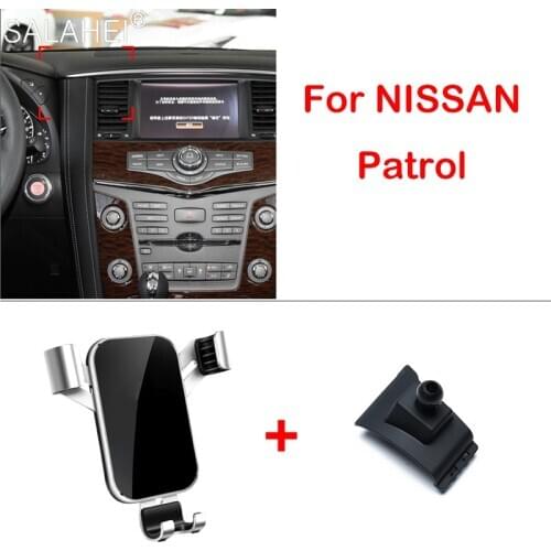 Phone Holder For NISSAN Patrol Y62 Armada 2010 2011 2012 2013 2014-2019 Interior Dashboard Support Car Accessories Phone Holder