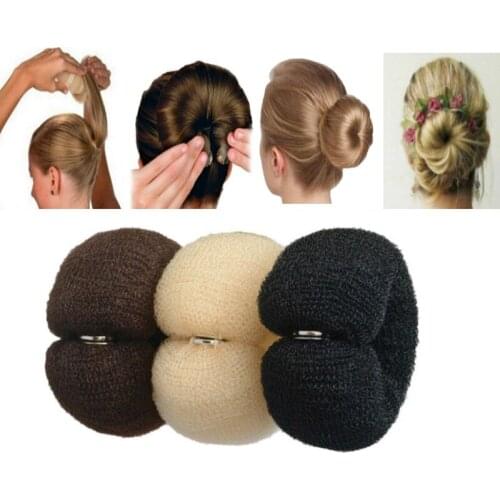 Women Girls Hair Donut Bun Maker Magic Foam Sponge Easy Big Ring Hair Styling Tools Hairstyle Hair Accessories