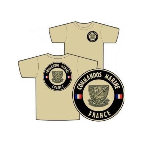 Tan " Commandos Marine - France " S/M/L/Xl/Xxl Cos Nageur Crap Wholesale 2019 Hip Hop Brand New Short Sleeve Button Up Shirts