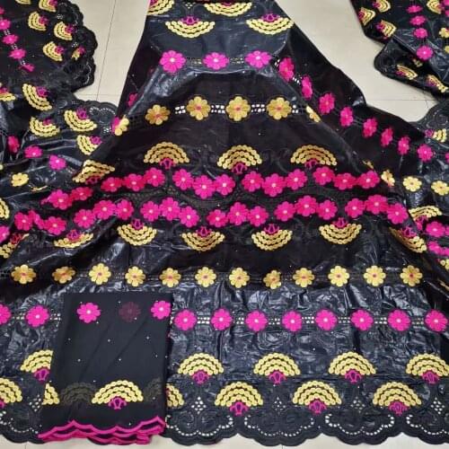 Hot Sale Bazin Riche Getzer 2021 High Quality Austria Guinea Brocade Garment Fabric 100%Cotton African Lace Fabric 7Yards