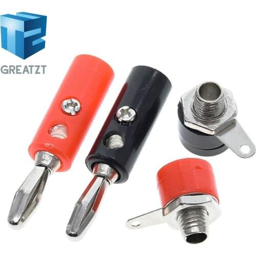 GREATZT 1set Male And Female J072 4mm Banana Plug Male And Female To Insert Connector Banana Pin DIY Model Parts
