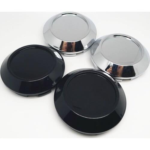4pcs 76mm Rays Volk Racing Wheel Center Caps Car Rims Hub Cover Black Chrome Car Styling Accessories
