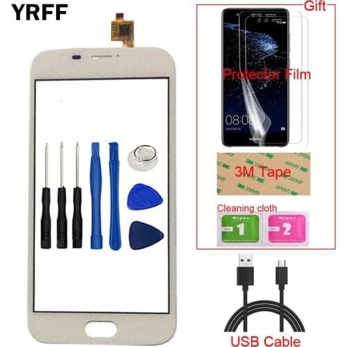 Mobile Phone TouchScreen For Doogee X9 Mini Touch Screen Front Glass Digitizer Panel Sensor Capacitive + Protector Film Tape