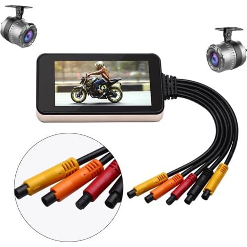 Motor bike rearview mirror camera dvr 1080P Dual Dash Cam Car Camera DVR Touch Screen