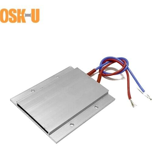 12V PTC Heater Element 77x62x6mm Aluminium Cover Electric Heating Plate Thermostat 70/110/200 Celsius Degree for Dehumidifier